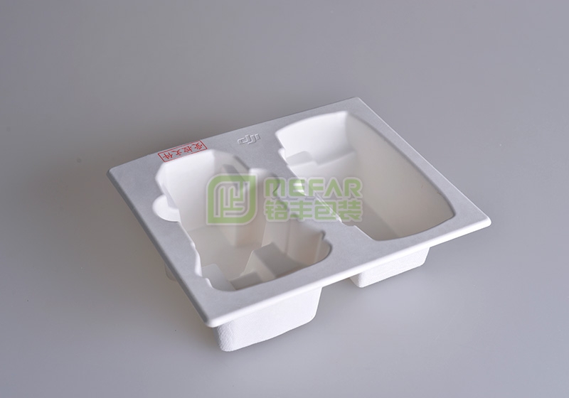 機器人白色濕壓精品甘蔗漿紙托（紙塑）